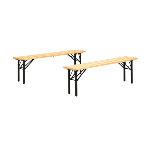 Bench in cedar wood, set of 2 
